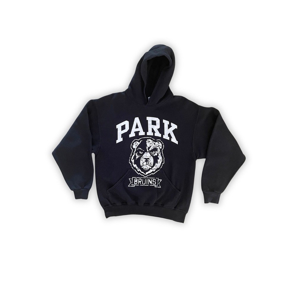 Black Park Bruins Hoodie Graphic Pullover Sweatshirt Medium